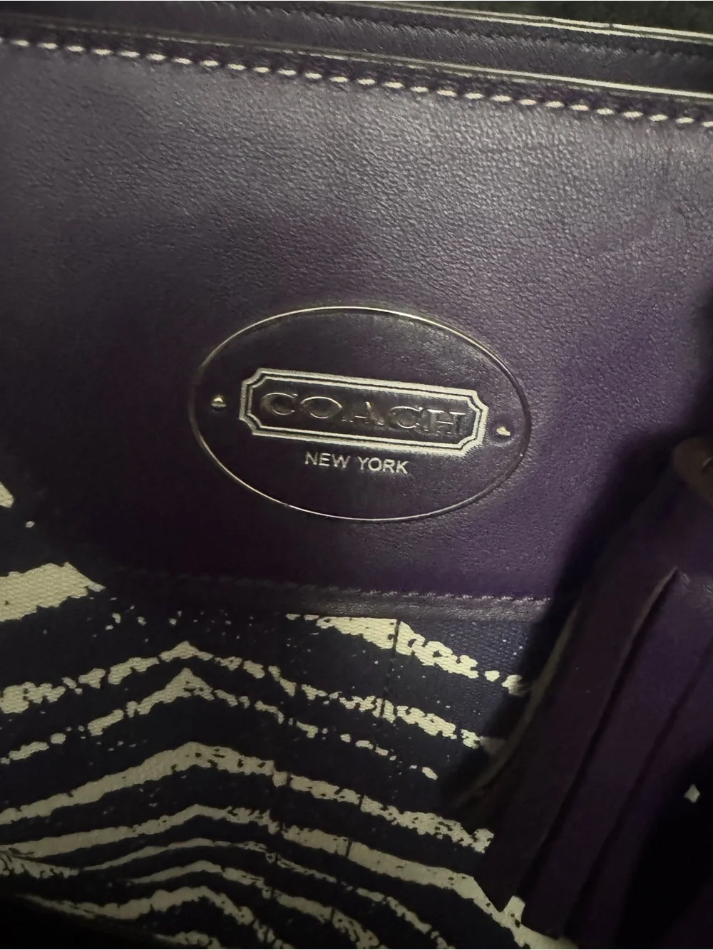 Coach Legacy Candace Carryall - Zebra Print - EUC